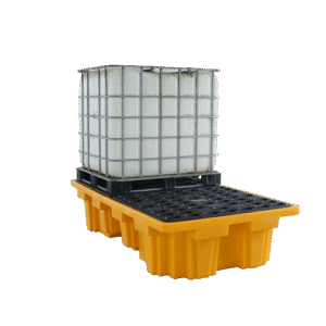 DOUBLE IBC SPILL PALLET WITH DRAIN