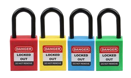 Lockout Safety Padlock 38mm Plastic Shackle BM-P38P